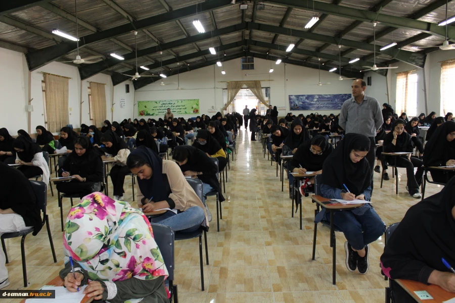 آغاز امتحانات دانشکده فنی و حرفه ای دختران سمنان و بازدید دکتر غریب شاهیان سرپرست این مجموعه دانشگاهی از روند برگزاری امتحانات 2